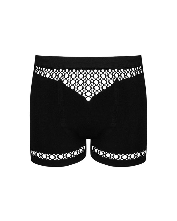 Obsessive Boxershort met geometrische patronen en uitsnijdingen - Zwart - Obsessive - SKU: 21332961151