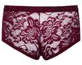 Svenjoyment Boxer transparant met bloemenkant - Rood
