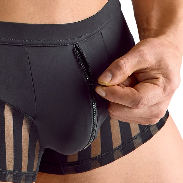 Svenjoyment boxer met ritssluiting - Zwart