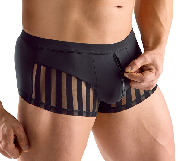 Svenjoyment boxer met ritssluiting - Zwart