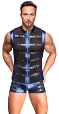 NEK Boxer met jarretels en ritssluiting - Blauw