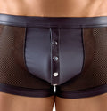 Svenjoyment Boxer met drukknopen en jarretels - Zwart