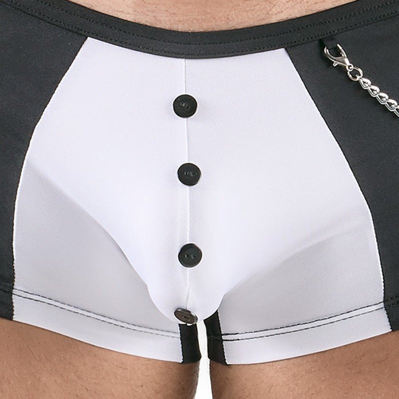 Svenjoyment Oberboxer met decoratieve knopen - Zwart