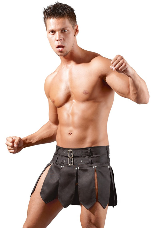 Svenjoyment herenrok met gladiatorriemen - Zwart - Svenjoyment - SKU: 21400631701