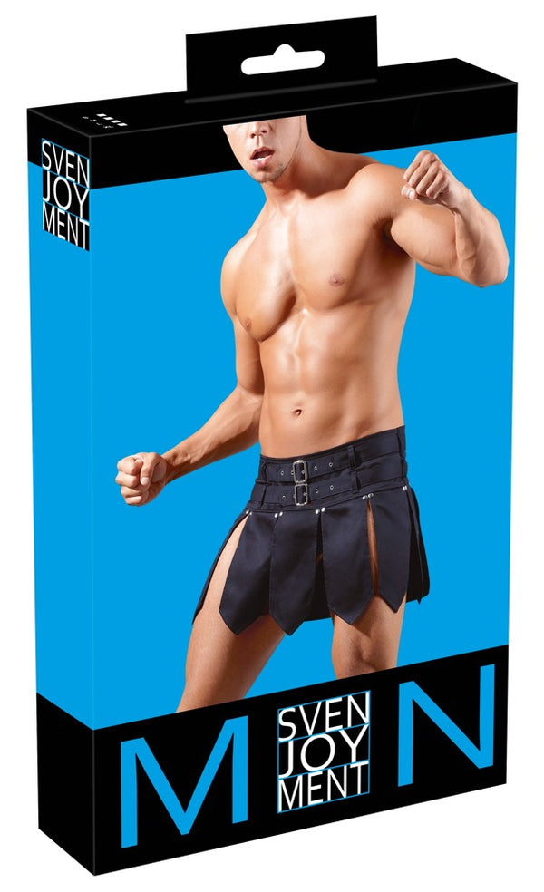 Svenjoyment herenrok met gladiatorriemen - Zwart - Svenjoyment - SKU: 21400631701