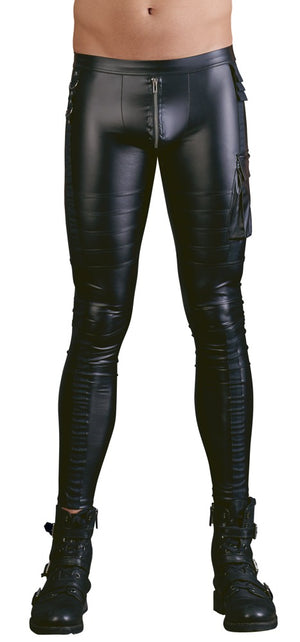NEK bikerlook broek met ritssluiting - Zwart