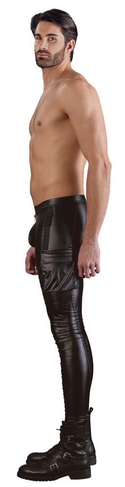 NEK bikerlook broek met ritssluiting - Zwart