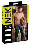NEK bikerlook broek met ritssluiting - Zwart