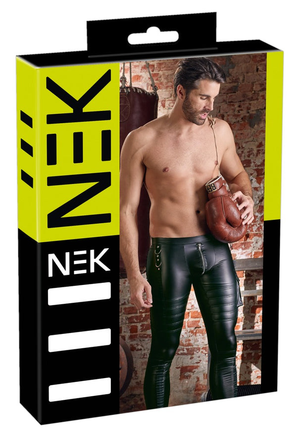NEK bikerlook broek met ritssluiting - Zwart - NEK - SKU: 21402171701