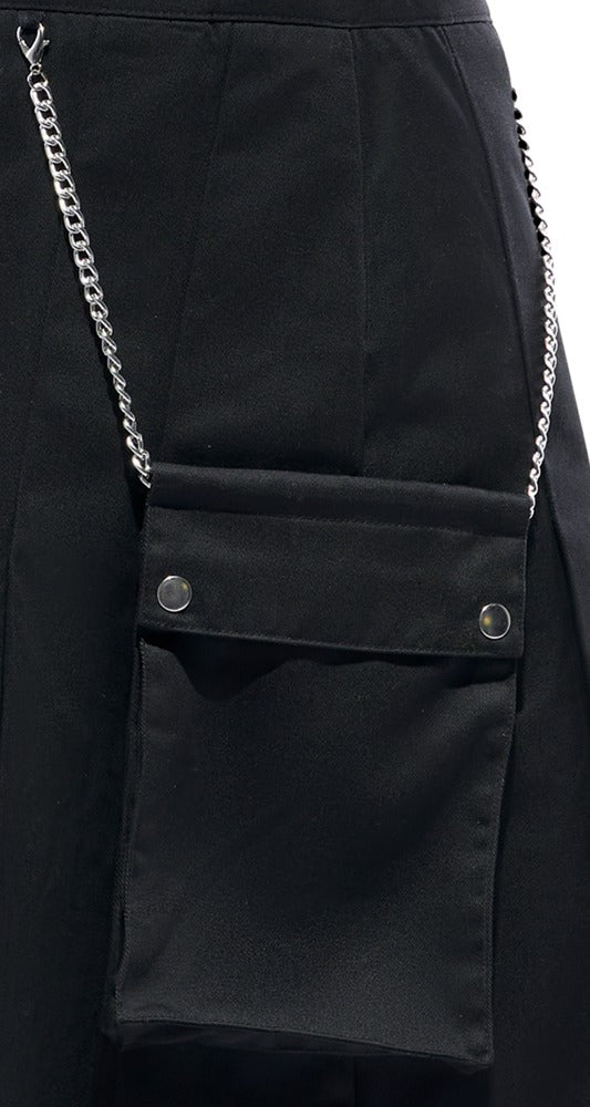 Svenjoyment kilt met afneembare zak - Zwart