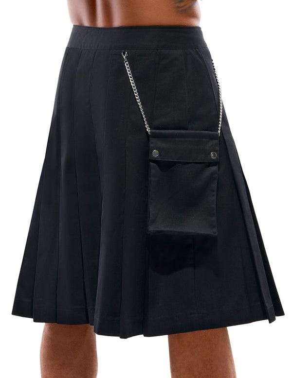 Svenjoyment kilt met afneembare zak - Zwart