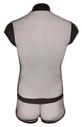 Svenjoyment playsuit met streepdessin - Zwart