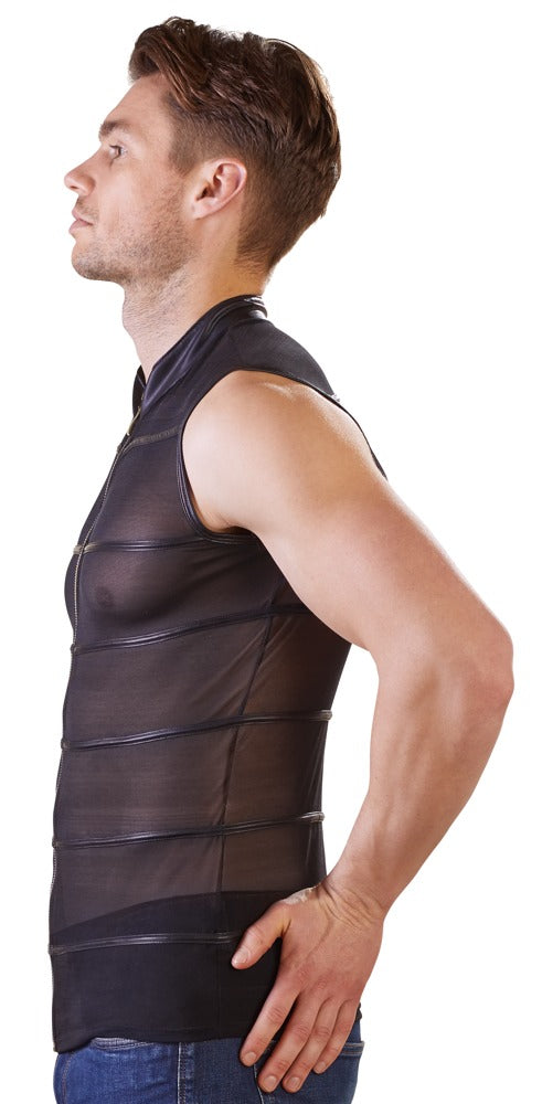 NEK mouwloos powernet shirt - Zwart