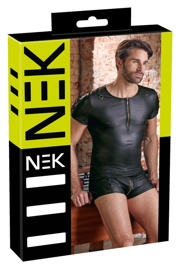 NEK recht shirt met ritssluiting - Zwart - NEK - SKU: 21612301701