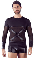 NEK shirt met borstharnas - Zwart