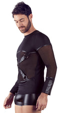 NEK shirt met borstharnas - Zwart