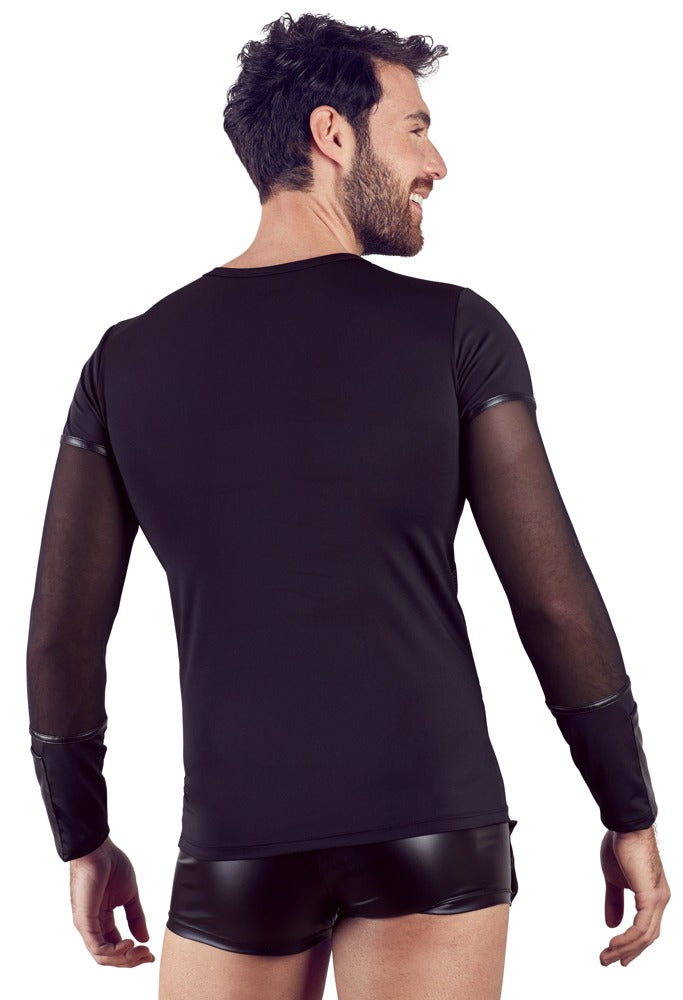 NEK shirt met borstharnas - Zwart