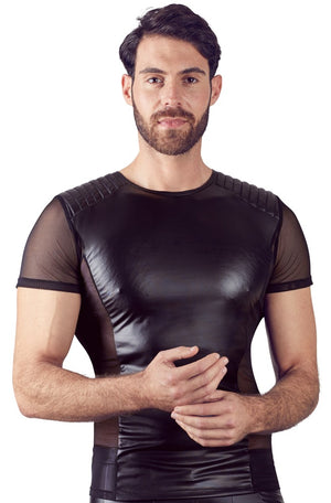 NEK biker shirt met powernet - Zwart