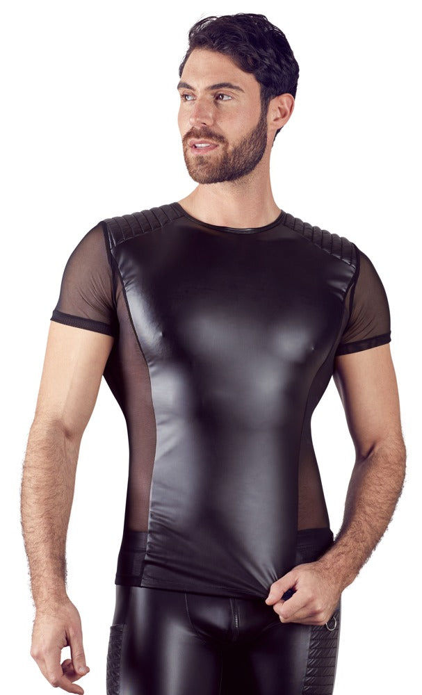 NEK biker shirt met powernet - Zwart