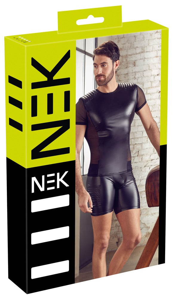 NEK biker shirt met powernet - Zwart