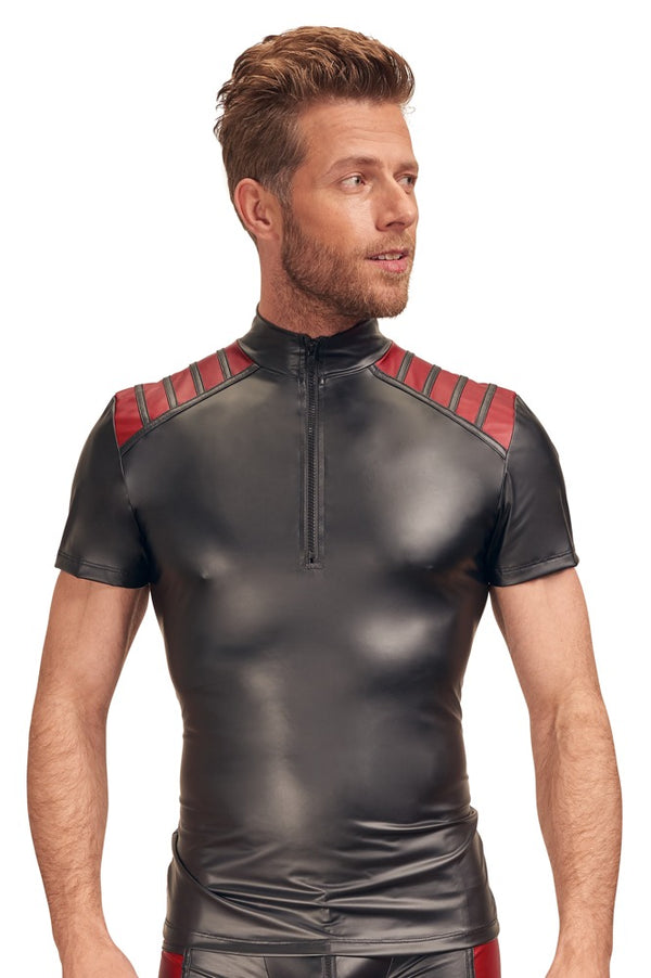 NEK shirt met rode inzet - Zwart - NEK - SKU: 21615241701