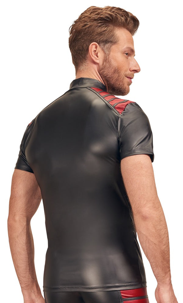 NEK shirt met rode inzet - Zwart - NEK - SKU: 21615241701