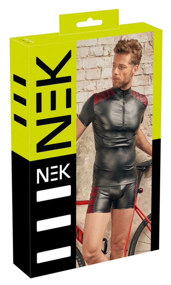 NEK shirt met rode inzet - Zwart - NEK - SKU: 21615241701