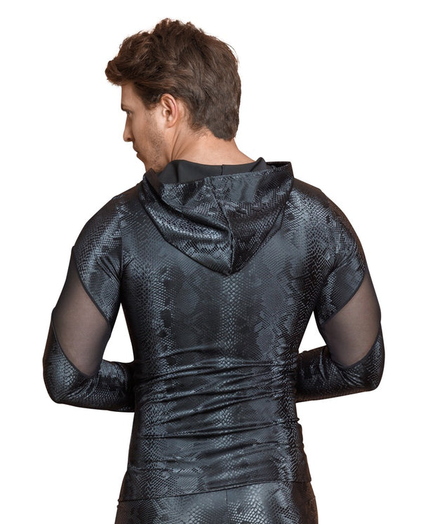 NEK glinsterend shirt met capuchon - Zwart - NEK - SKU: 21615671701
