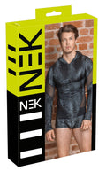 NEK glinsterend shirt met capuchon - Zwart