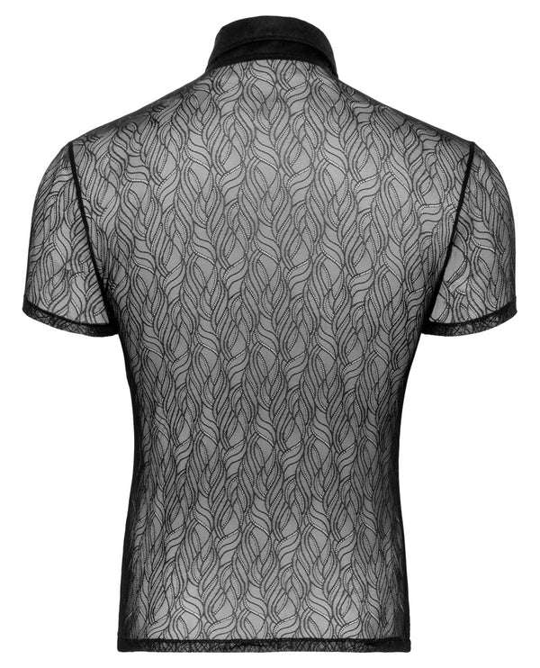 Shirt transparant met knoopsluiting - Zwart - Svenjoyment - SKU: 21616561711