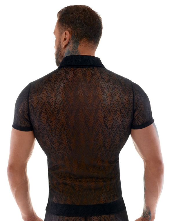 Shirt transparant met knoopsluiting - Zwart - Svenjoyment - SKU: 21616561711