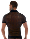 Svenjoyment strak half-sleeve kanten hemd - Zwart
