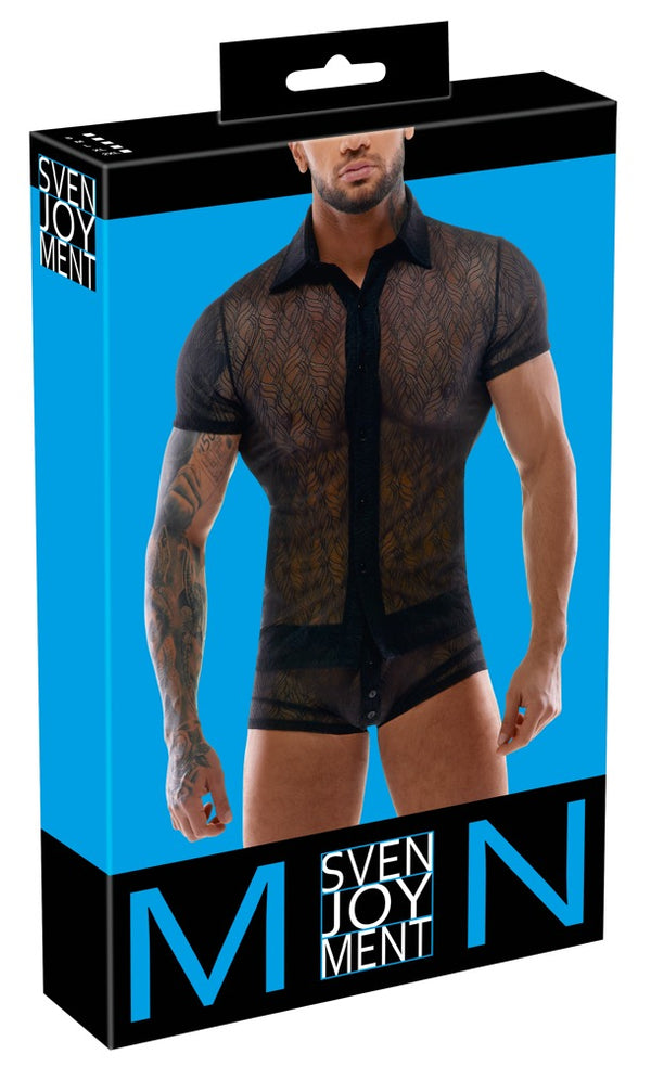 Svenjoyment strak shirt met halve mouwen - Zwart - Svenjoyment - SKU: 21616561701