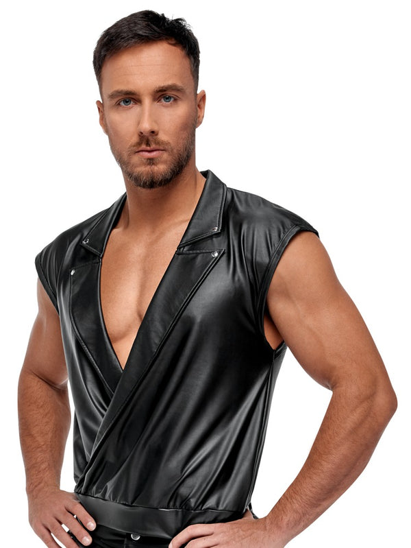 NEK casual biker shirt met elastiek - Zwart - NEK - SKU: 21616641701