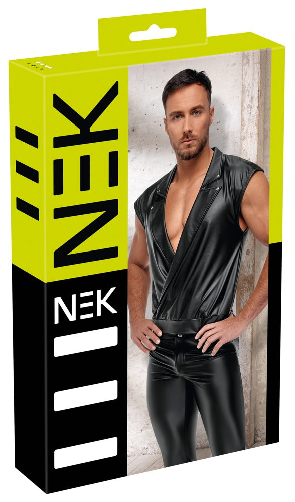 NEK casual biker shirt met elastiek - Zwart - NEK - SKU: 21616641701