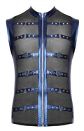 NEK bandjes shirt met ritssluiting - Blauw
