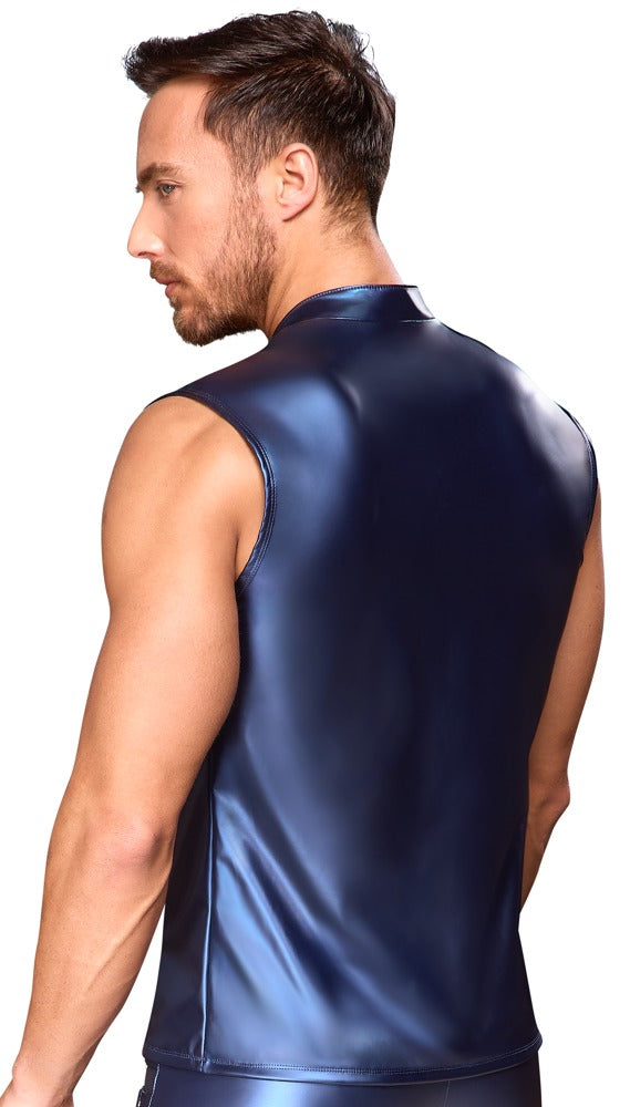 NEK bandjes shirt met ritssluiting - Blauw - NEK - SKU: 21618344701