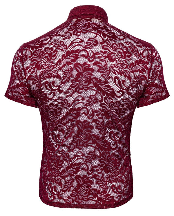 Svenjoyment transparant kanten shirt - Rood