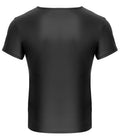 NEK shirt met net-inzetstukken - Zwart
