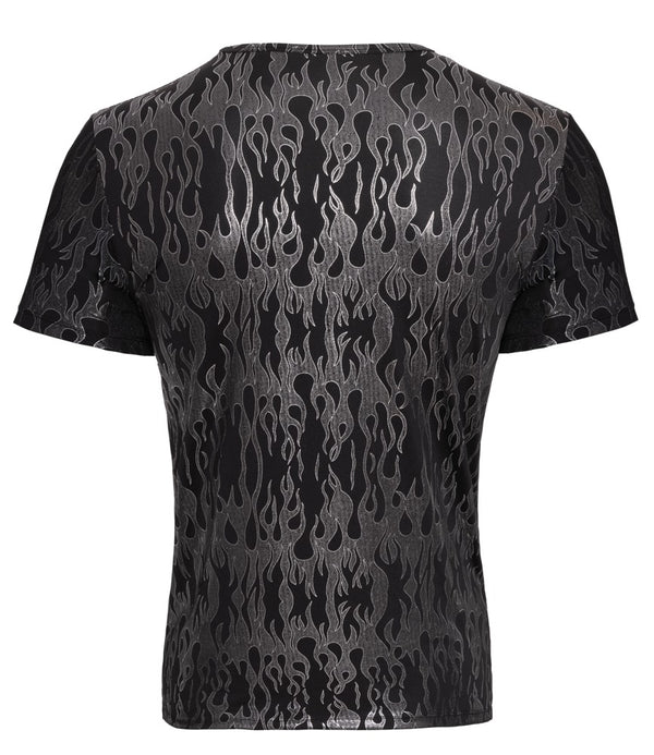 Svenjoyment shirt met metallic dessin - Zwart - Svenjoyment - SKU: 21620241701