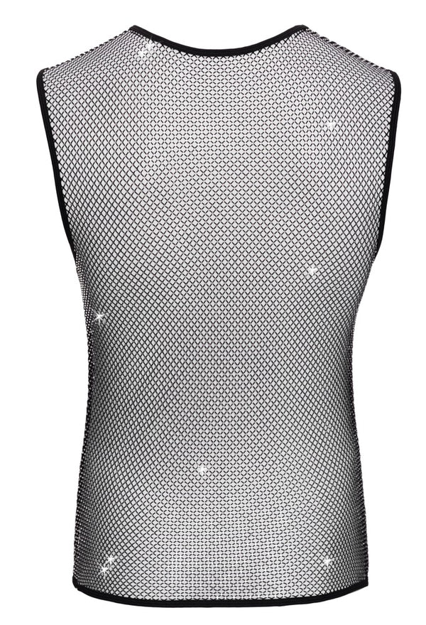 Nethemd transparant met edelstenen - Zwart - Svenjoyment - SKU: 21620401701