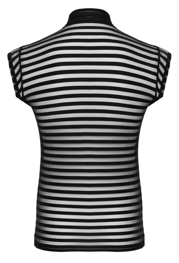 Svenjoyment shirt met strepen - Zwart - Svenjoyment - SKU: 21621301701