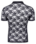 Svenjoyment transparant shirt met korte mouwen - Zwart