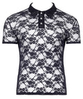 Svenjoyment transparant shirt met korte mouwen - Zwart