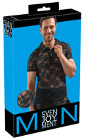 Svenjoyment transparant shirt met korte mouwen - Zwart