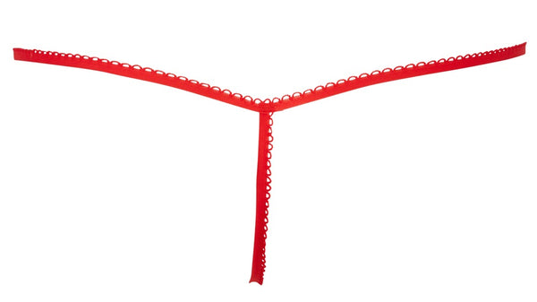 Svenjoyment string met metallic stof - Rood - Svenjoyment - SKU: 21803243151