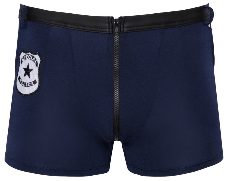 Boxershort politiestijl met embleem - Blauw