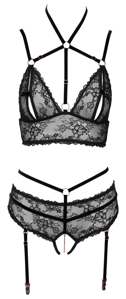 Abierta Fina bralette met splitjes - Zwart - Abierta Fina - SKU: 22000151021