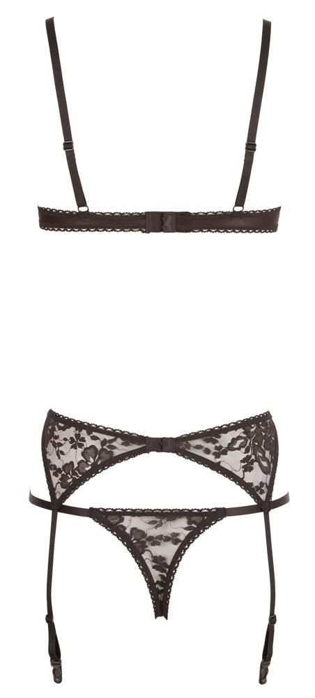 Cottelli LINGERIE plank bra met beugelcups - Zwart - Cottelli LINGERIE - SKU: 22101851231