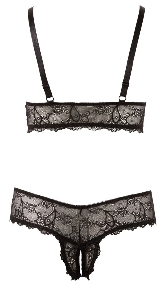 Cottelli CURVES beugelloos kant set - Zwart - Cottelli CURVES - SKU: 22124041051